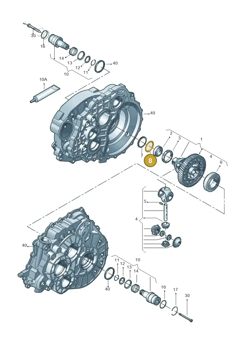 0A5498114 — Volkswagen Transp. caravelle (2009-2011) diagram 410409120, position 8
