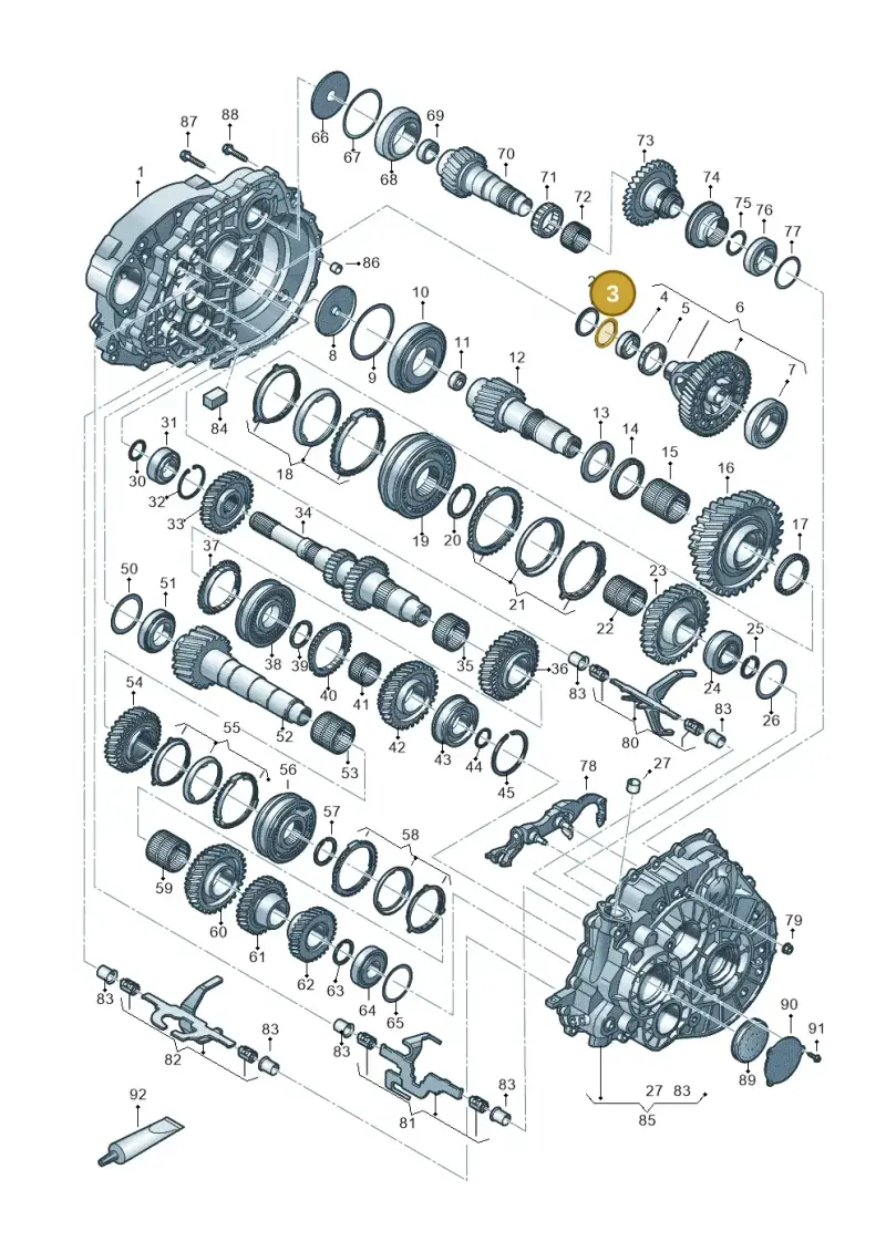 0A5498114 — Volkswagen Tiguan 2.0 4Motion (2017-2024) diagram 884300802, position 3