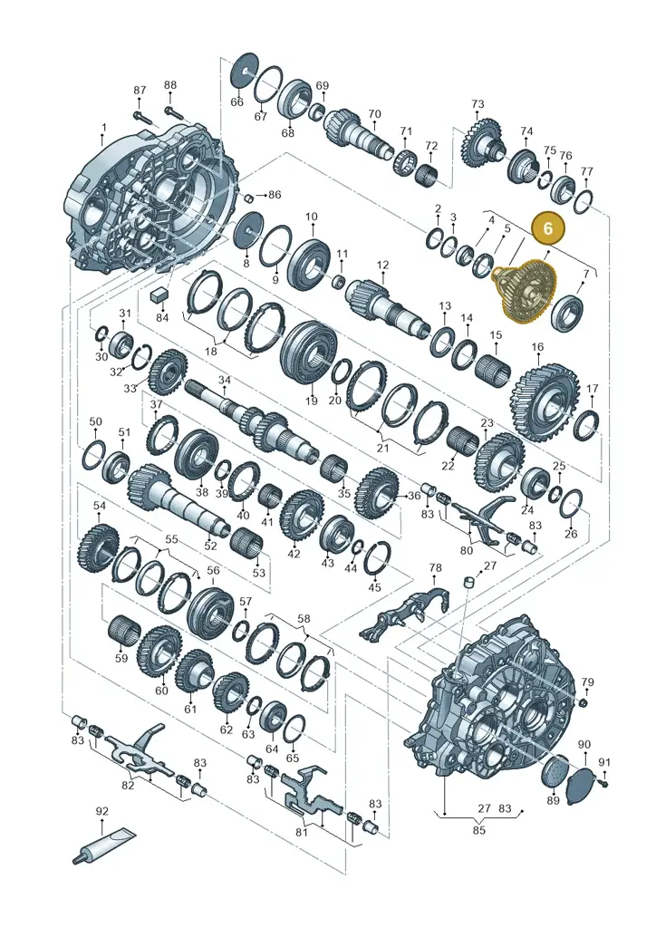 0A6409021F — Volkswagen Sharan BlueMotion (2015-2022) diagram 884300802, position 6