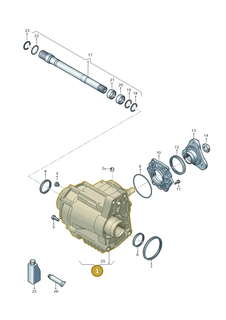 0A6409053BB — Audi Q3 (2018-2025) diagram 828409100, position 1