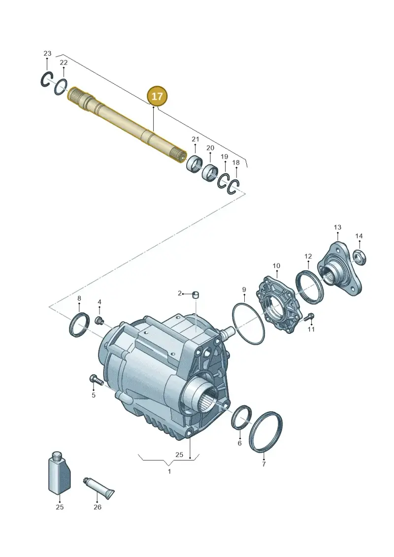 0A6409351N — Volkswagen Tiguan 2.0 4Motion (2017-2024) diagram 828409100, position 17