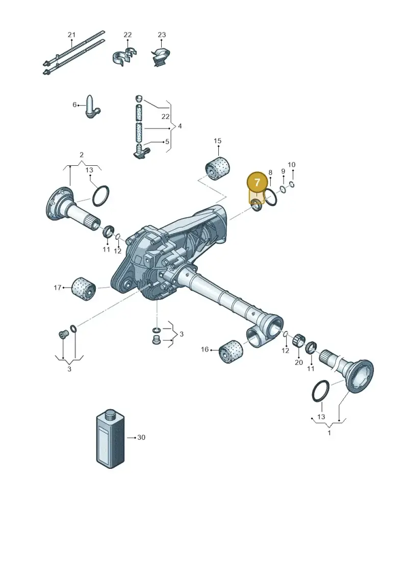0AA409189B — Volkswagen Touareg BlueMotion (2014-2018) diagram 693409030, position 7