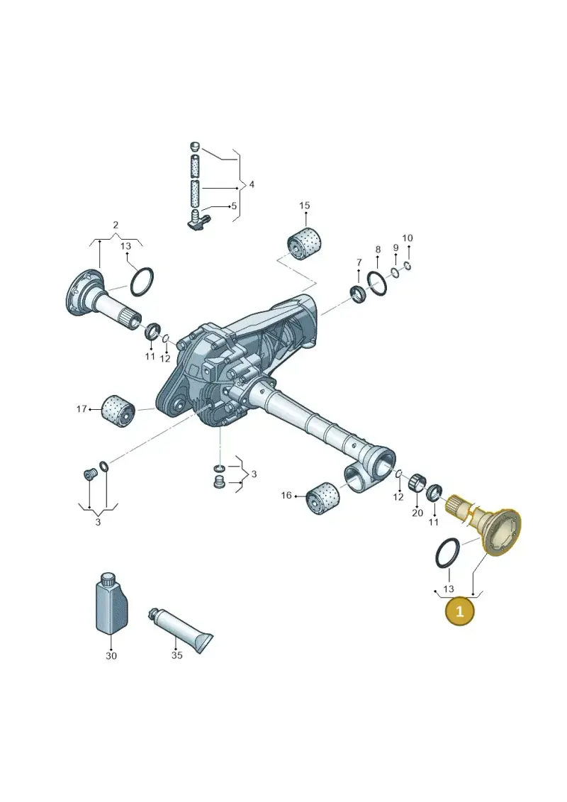 0AA409271E — Volkswagen Amarok twin cab (2012-2016) diagram 894409030, position 1