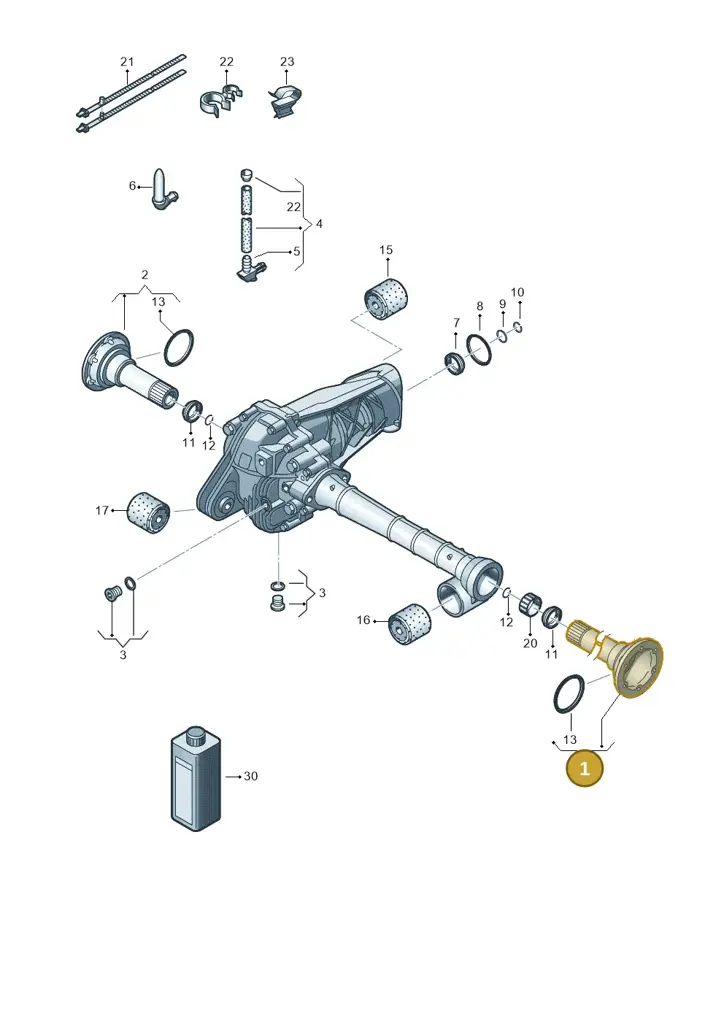 0AA409271E — Volkswagen Touareg BlueMotion (2014-2018) diagram 693409030, position 1