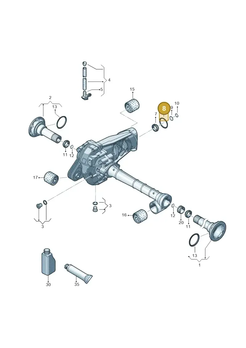 0AA409375D — Volkswagen Amarok twin cab (2022-) diagram 894409030, position 8