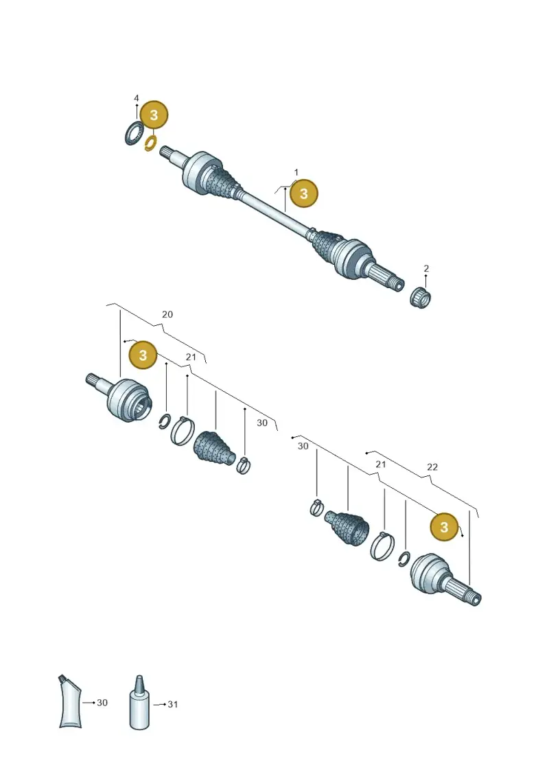 0AA409413 — Volkswagen Touareg BlueMotion (2014-2018) diagram 787501100, position 3