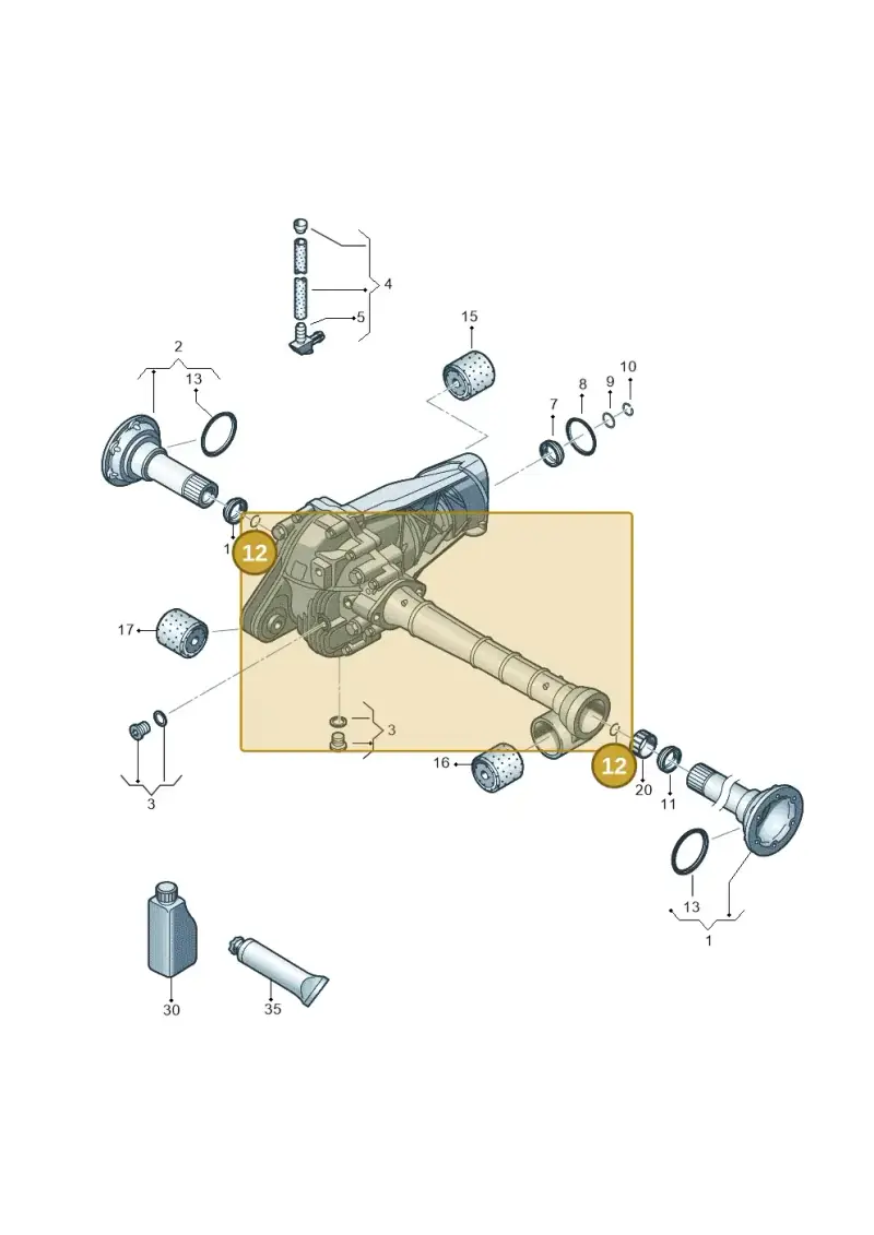 0AA409413A — Volkswagen Amarok twin cab (2012-2016) diagram 894409030, position 12