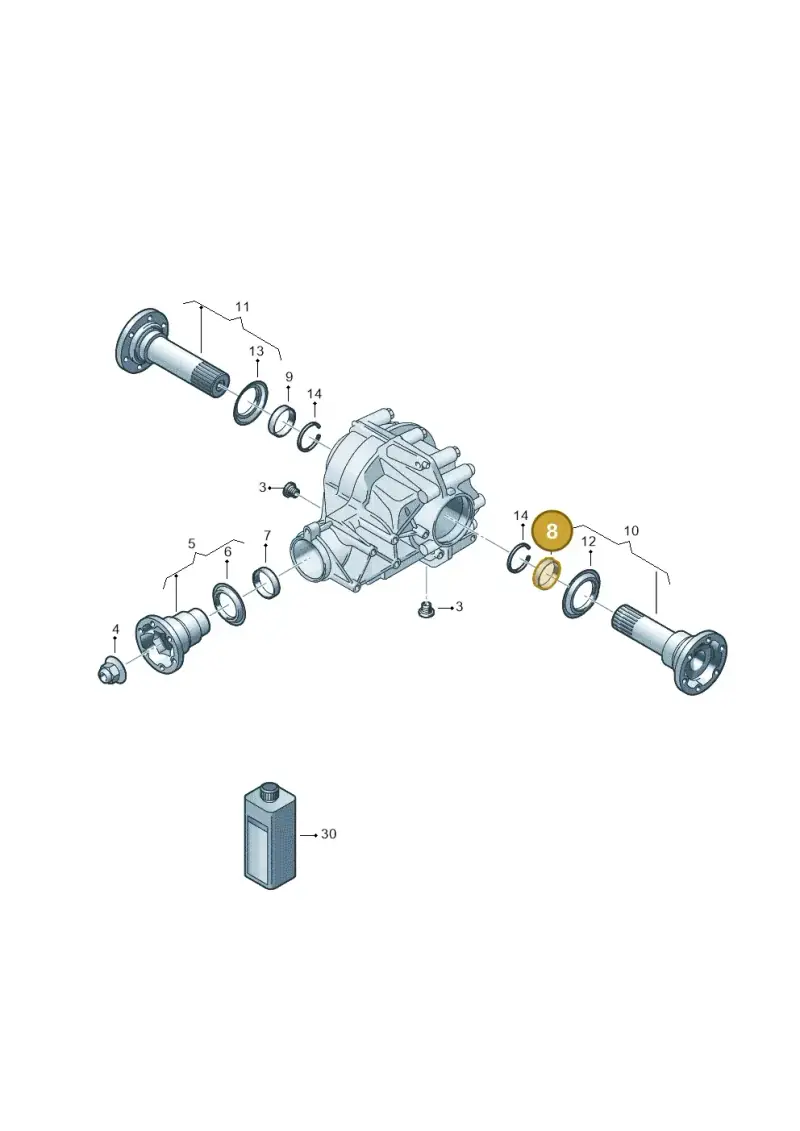 0AB525596A — Volkswagen Phaeton 4motion (2010-2016) diagram 258525250, position 8