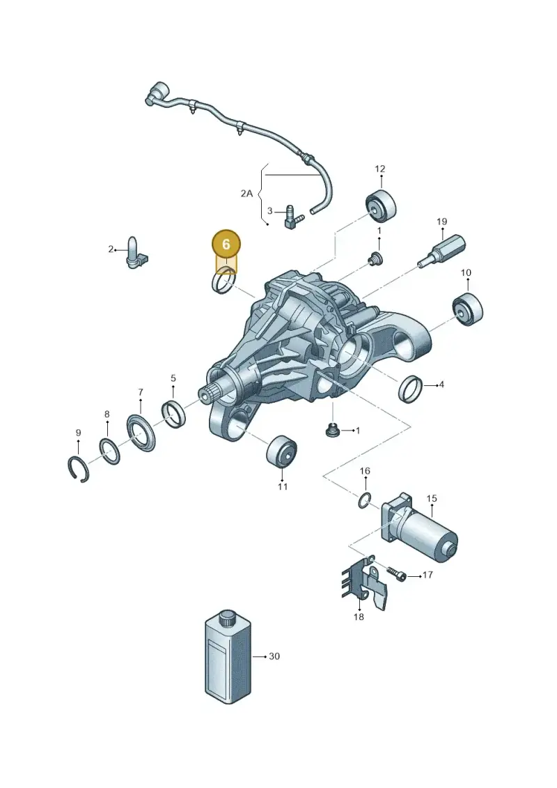 0AB525596A — Volkswagen Touareg BlueMotion (2014-2018) diagram 693525200, position 6