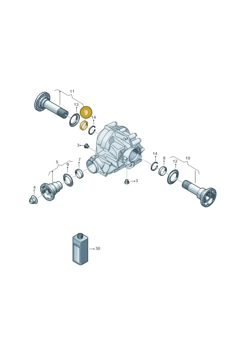 0AB525596B — Volkswagen Phaeton 4motion (2010-2016) diagram 258525250, position 9