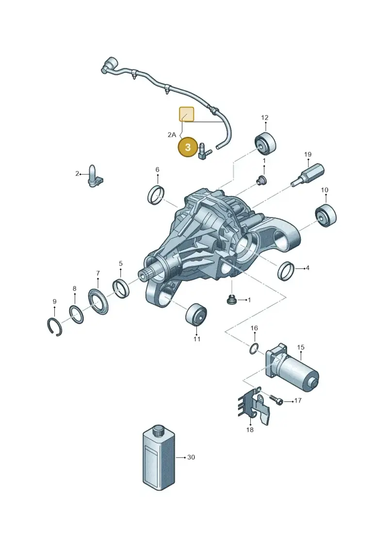 0AD301065A — Volkswagen Touareg BlueMotion (2014-2018) diagram 693525200, position 3