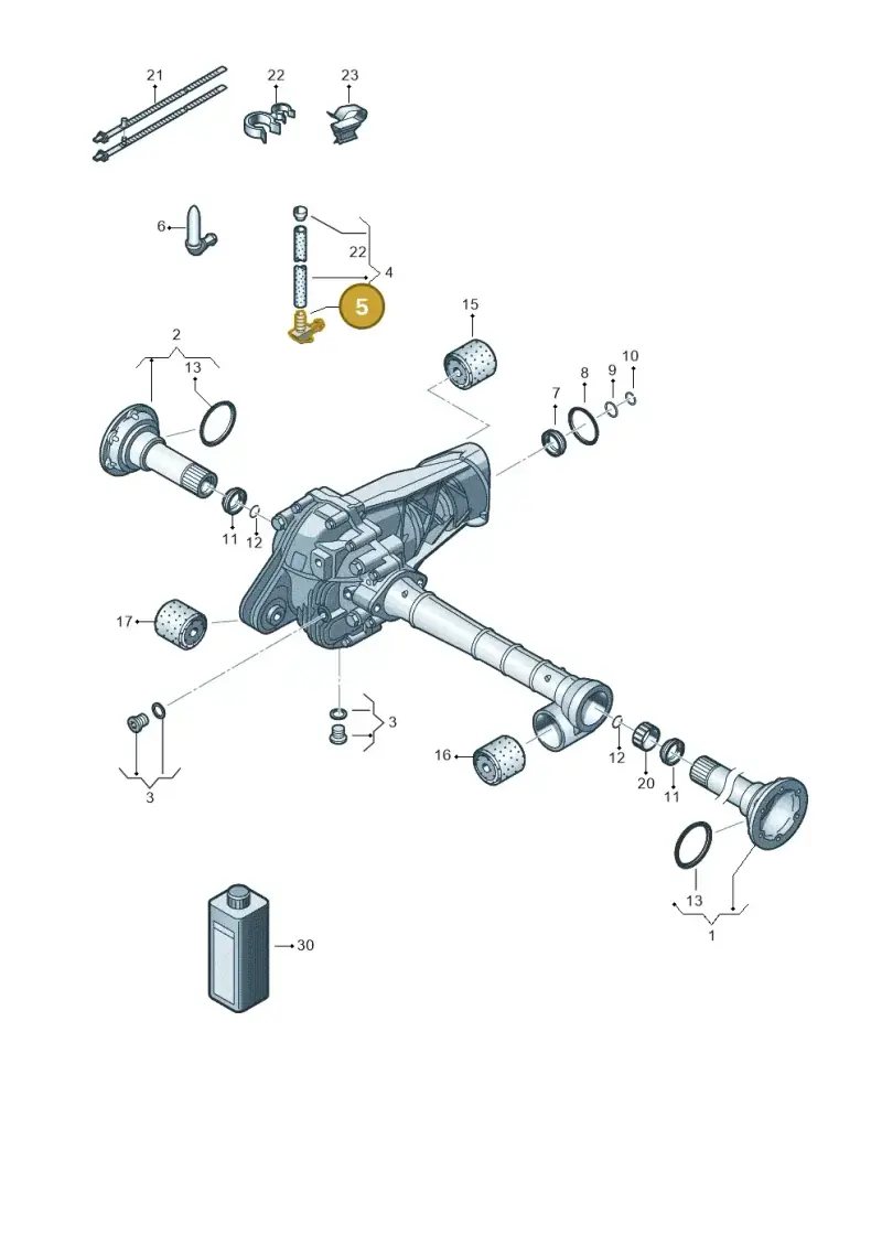 0AD301065A — Volkswagen Touareg BlueMotion (2014-2018) diagram 693409030, position 5