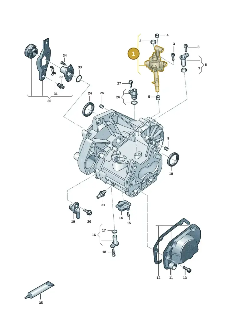 0AF301230K — Volkswagen Taigo (2021-2024) diagram 2f0301110, position 1