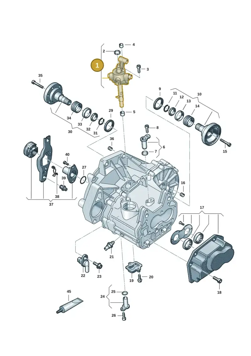 0AG301230E — Volkswagen Taigo (2021-2024) diagram 2f0301120, position 1