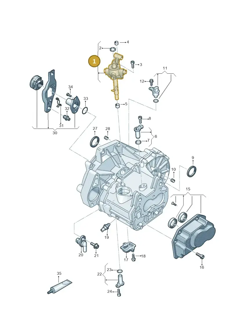 0AG301230E — Volkswagen Polo 1.0 BlueMotion (2017-2024) diagram 621300155, position 1