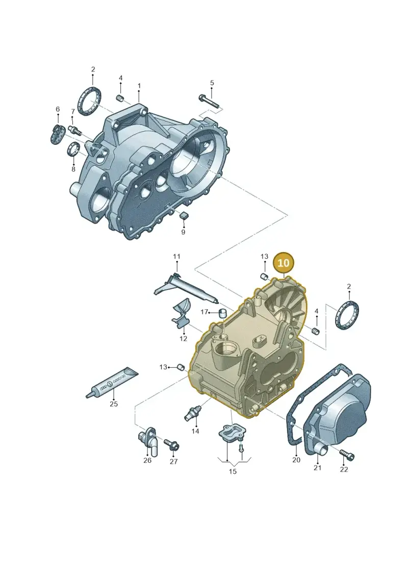 0AH301103B — Volkswagen Passat estate (2008-2011) diagram 409301330, position 10