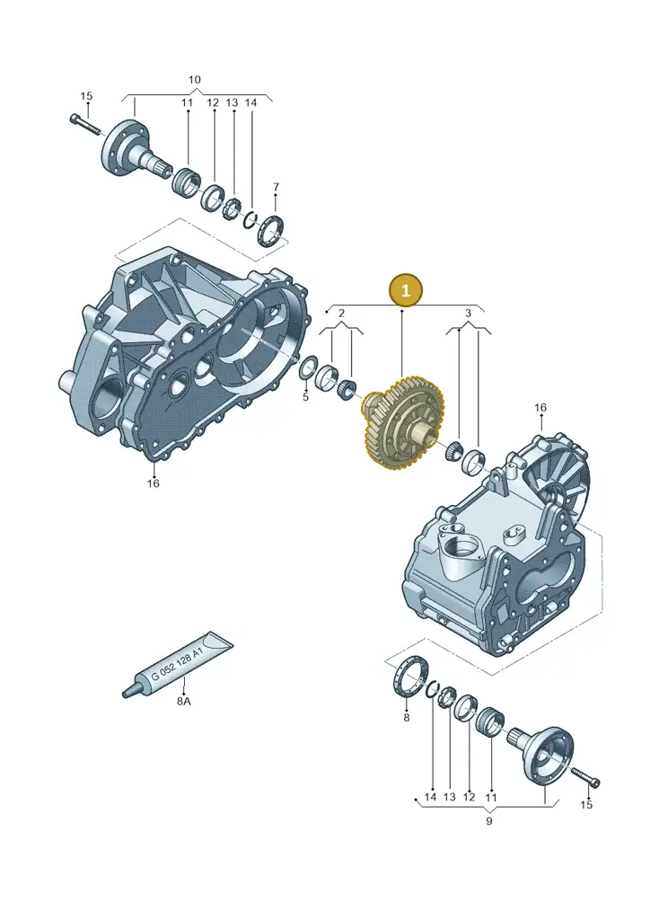 0AH409021N — Volkswagen Caddy Maxi Kombi (2010-2015) diagram 694409220, position 1