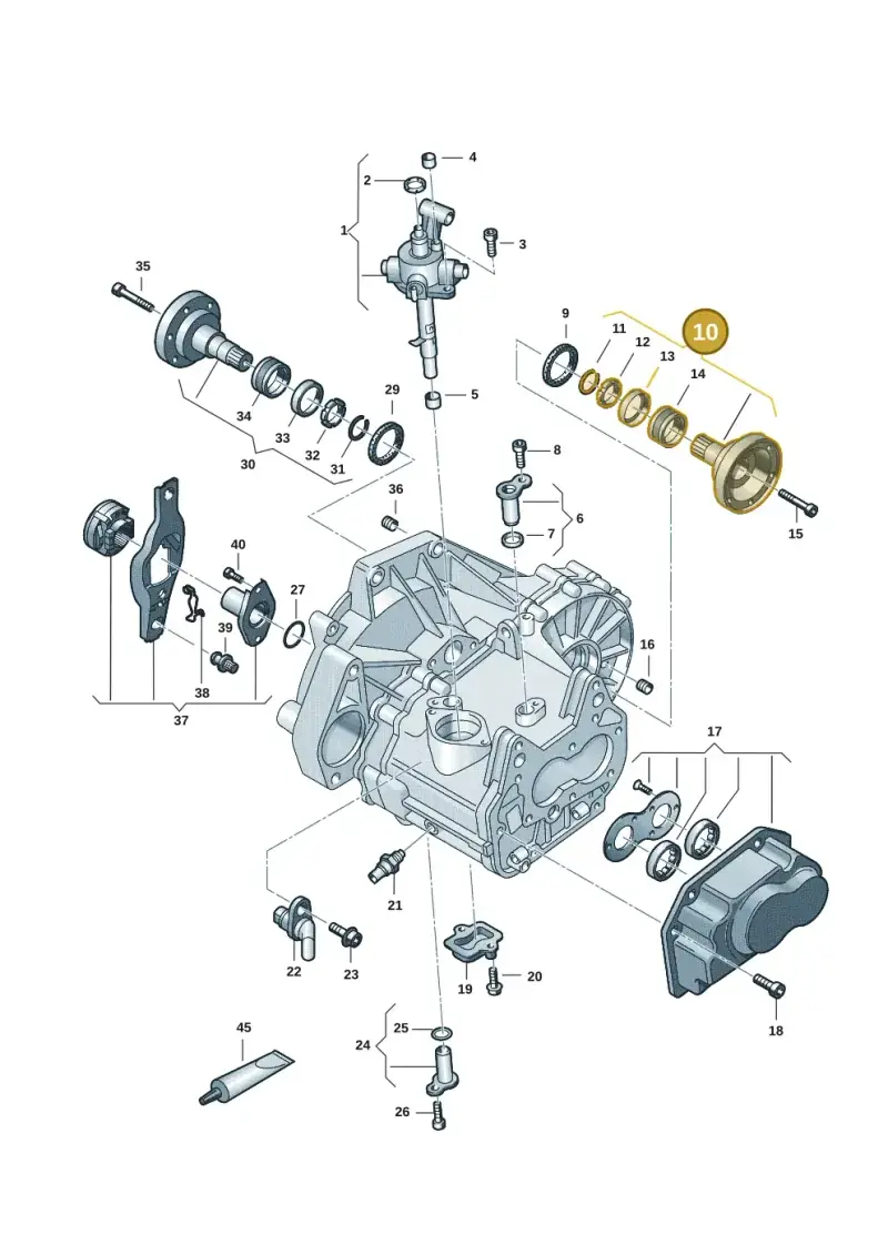 0AH409343 — Volkswagen Taigo (2021-2024) diagram 2f0301120, position 10