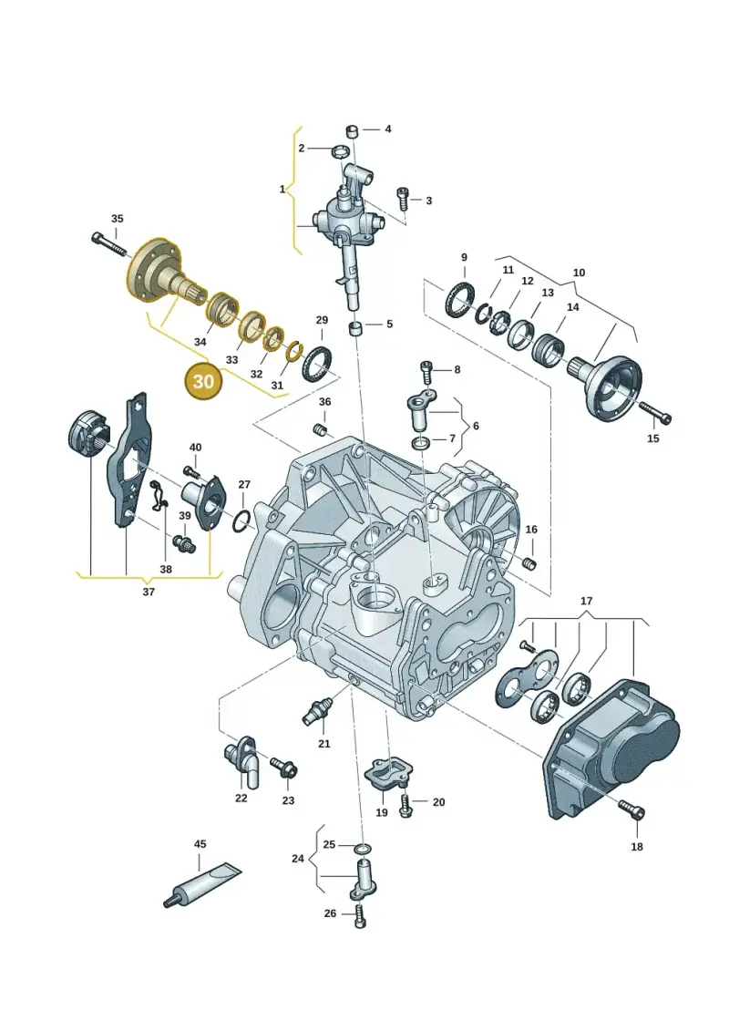 0AH409344 — Volkswagen Taigo (2021-2024) diagram 2f0301120, position 30