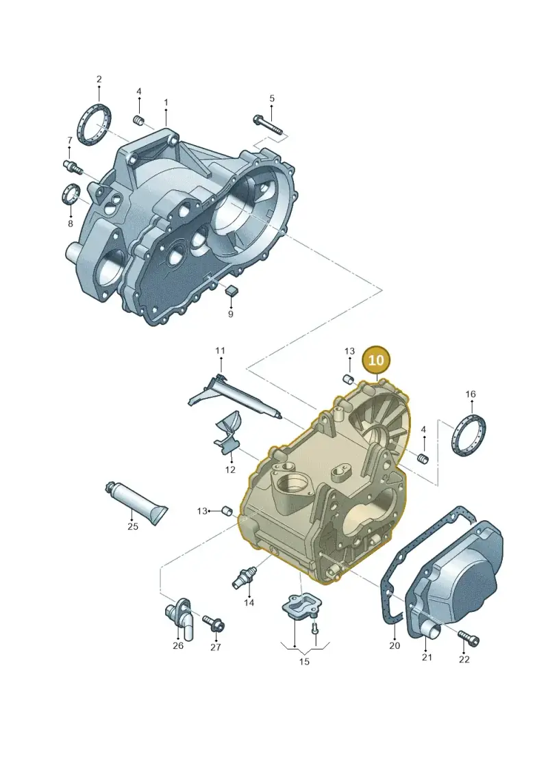 0AJ301103D — Volkswagen Golf Estate (2013-2017) diagram 746301300, position 10