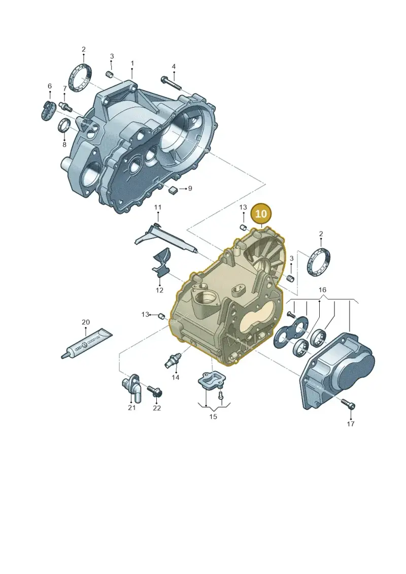 0AJ301103E — Volkswagen Beetle (2016-2019) diagram 729301370, position 10