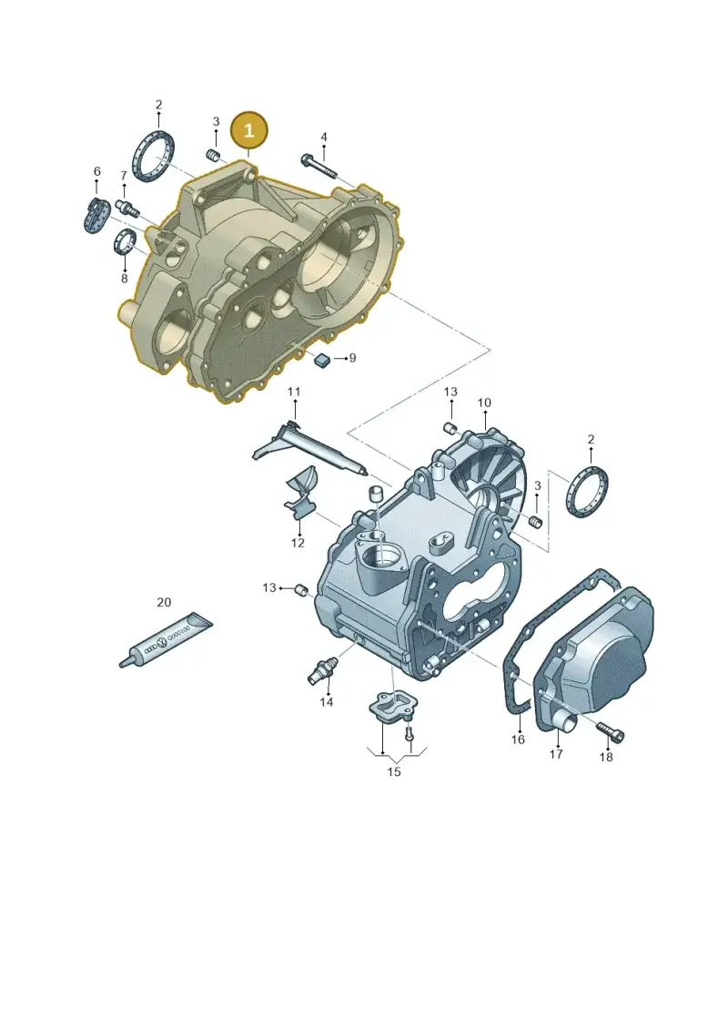 0AJ301107 — Volkswagen Golf Plus (2011-2014) diagram 729301340, position 1