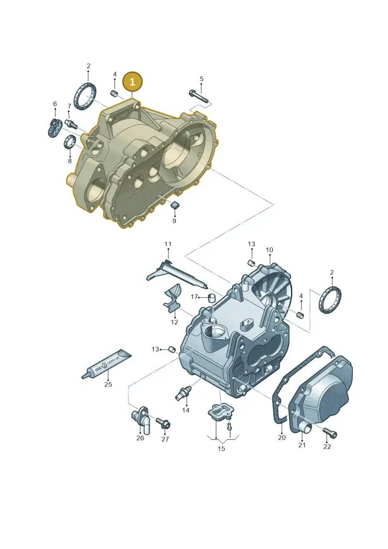 0AJ301107A — Volkswagen Caddy Maxi Kombi (2010-2015) diagram 409301330, position 1