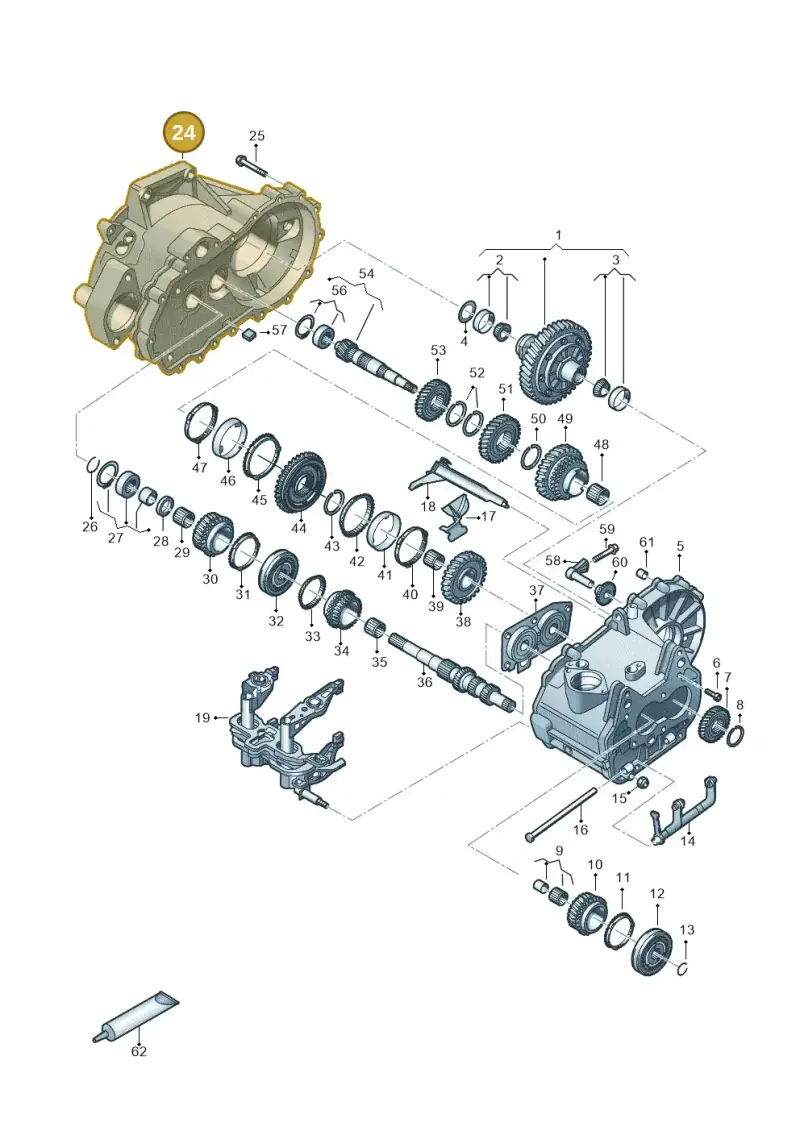 0AJ301107H — Volkswagen T-Cross 1,0 (2018-2024) diagram 827305060, position 24