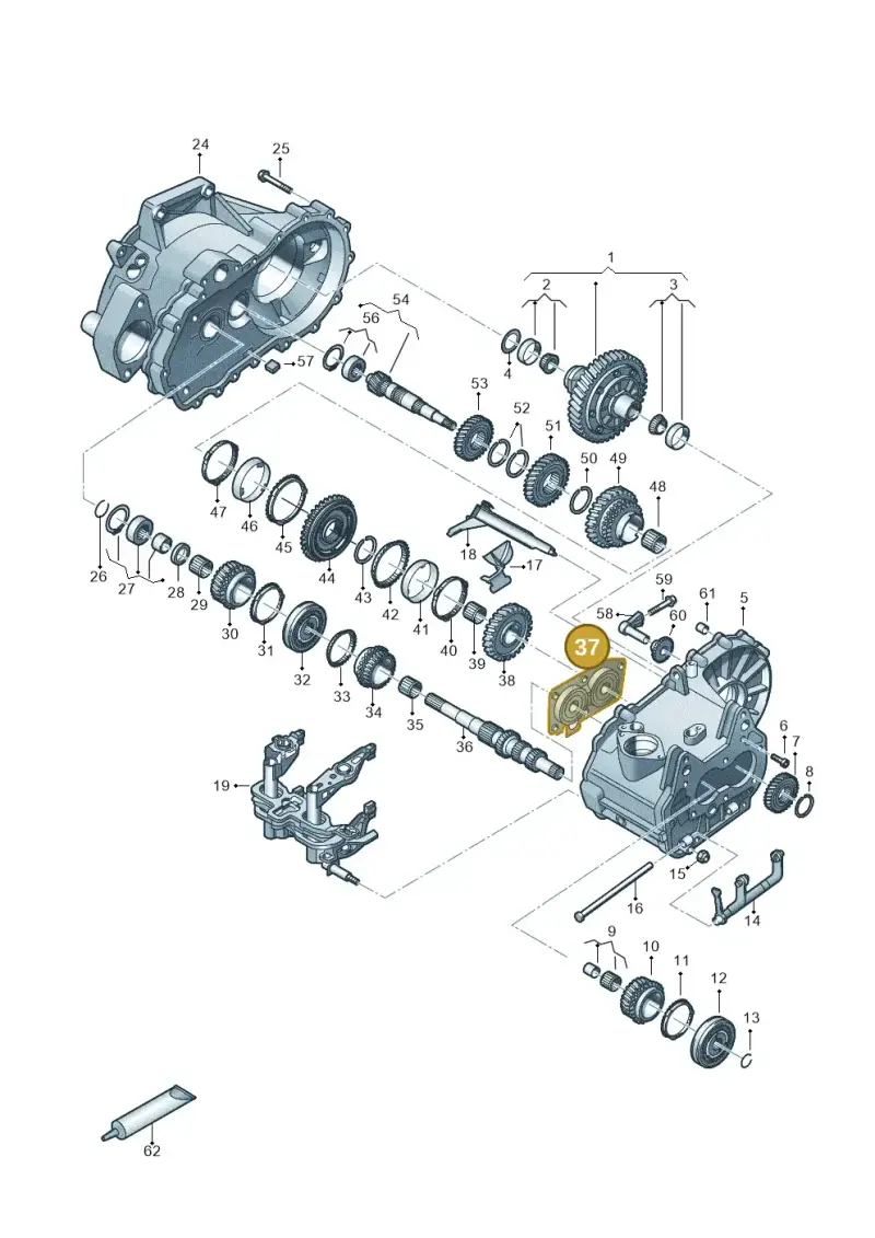 0AJ311206E — Volkswagen Golf 2.0 BlueMotion (2019-2024) diagram 827305060, position 37
