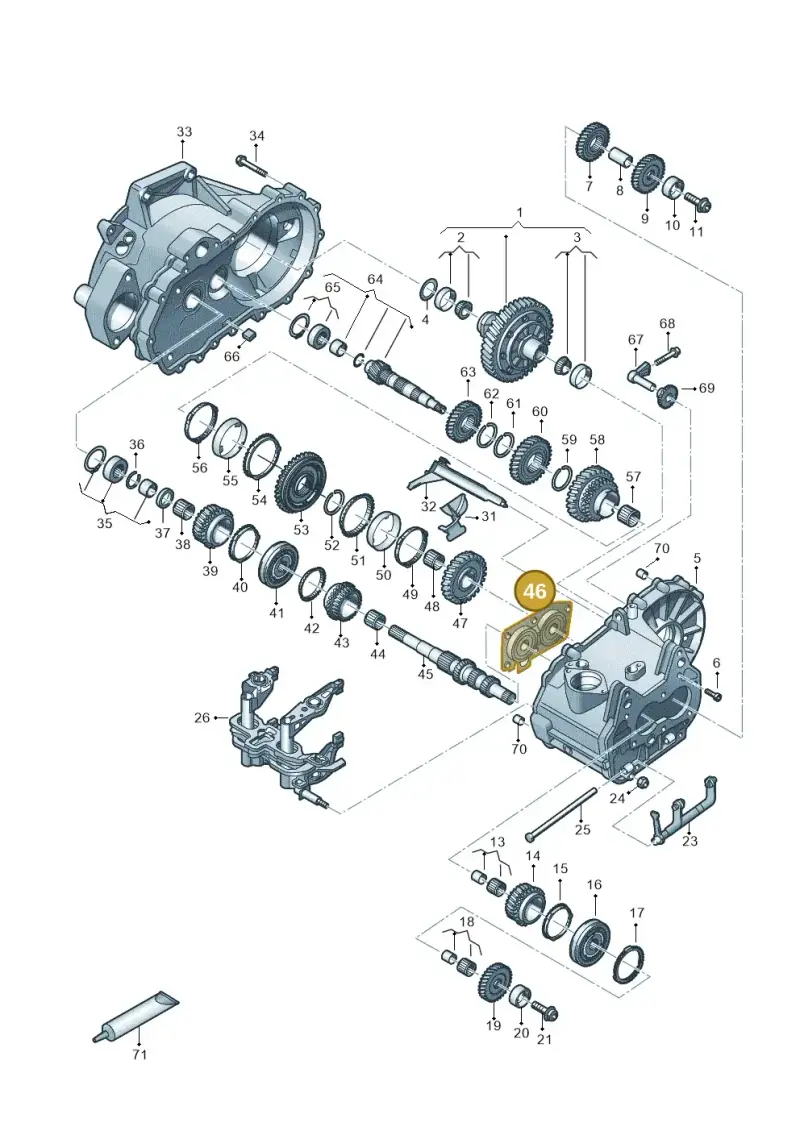 0AJ311206E — Volkswagen Taigo (2021-2024) diagram 827310030, position 46