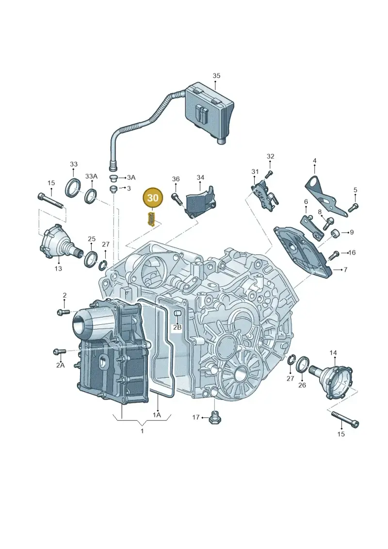 0AM301160B — Volkswagen Beetle (2016-2019) diagram 746321610, position 30