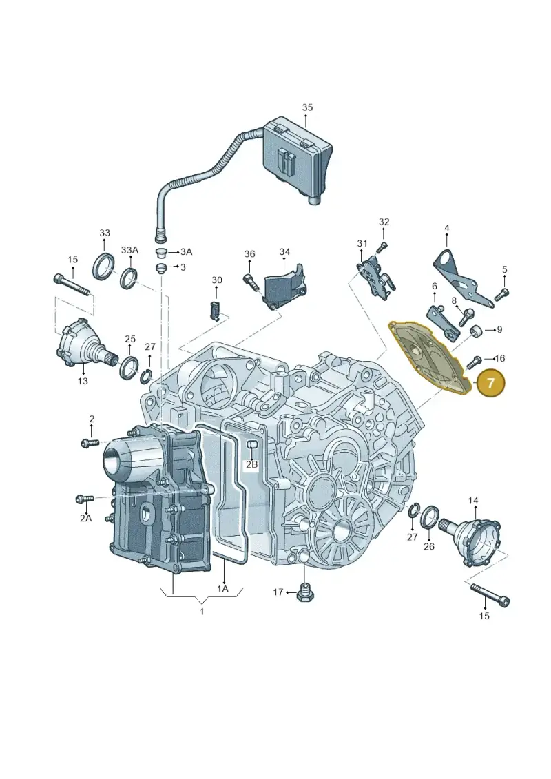 0AM321490B — Volkswagen Beetle (2016-2019) diagram 746321610, position 7