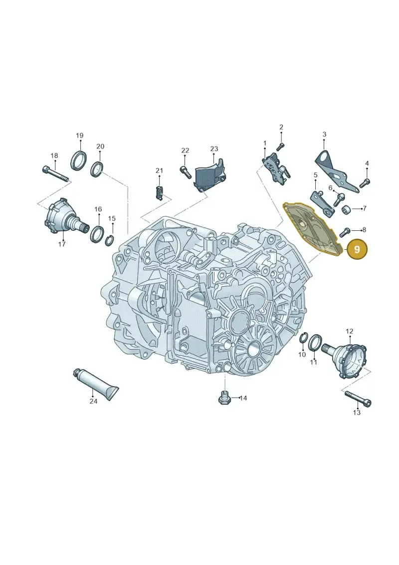0AM321490B — Volkswagen Taigo (2021-2024) diagram 827345020, position 9