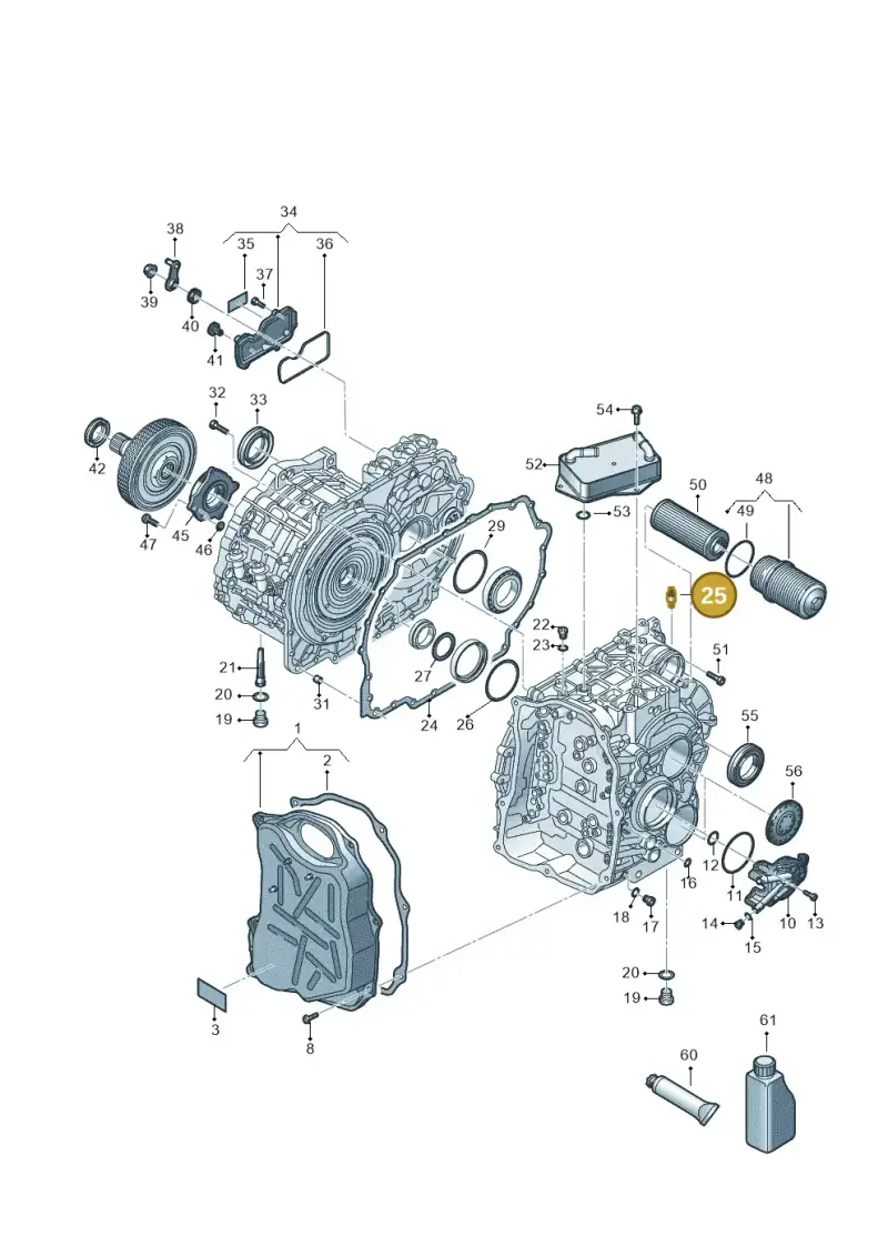 0AM409847 — Volkswagen Passat estate (2023-) diagram 7t0300705, position 25
