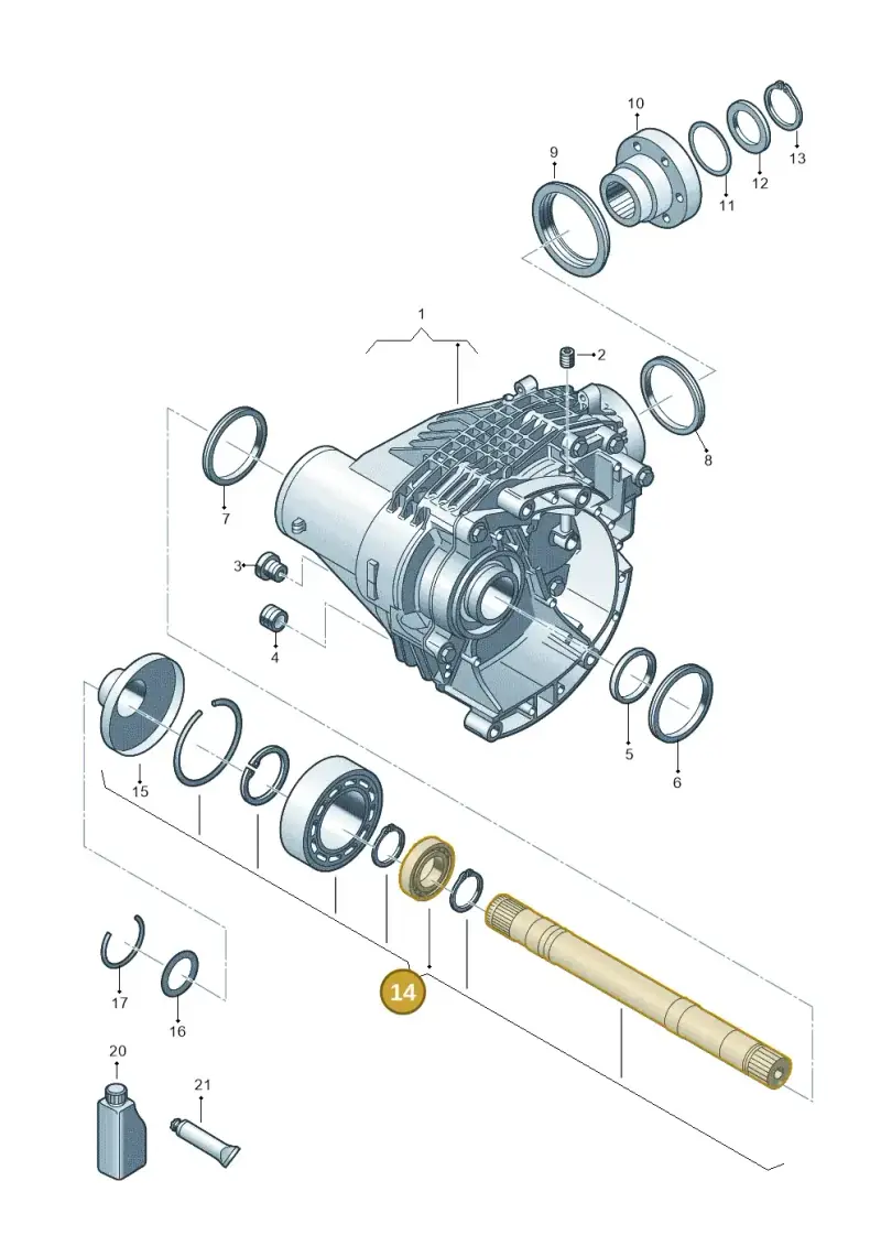 0AX498292 — Volkswagen Transport. multivan (2019-2024) diagram 806409000, position 14