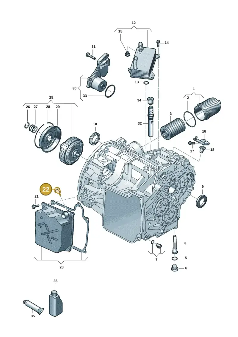 0BH325147 — Volkswagen Passat estate (2023-) diagram 7t0301590, position 22