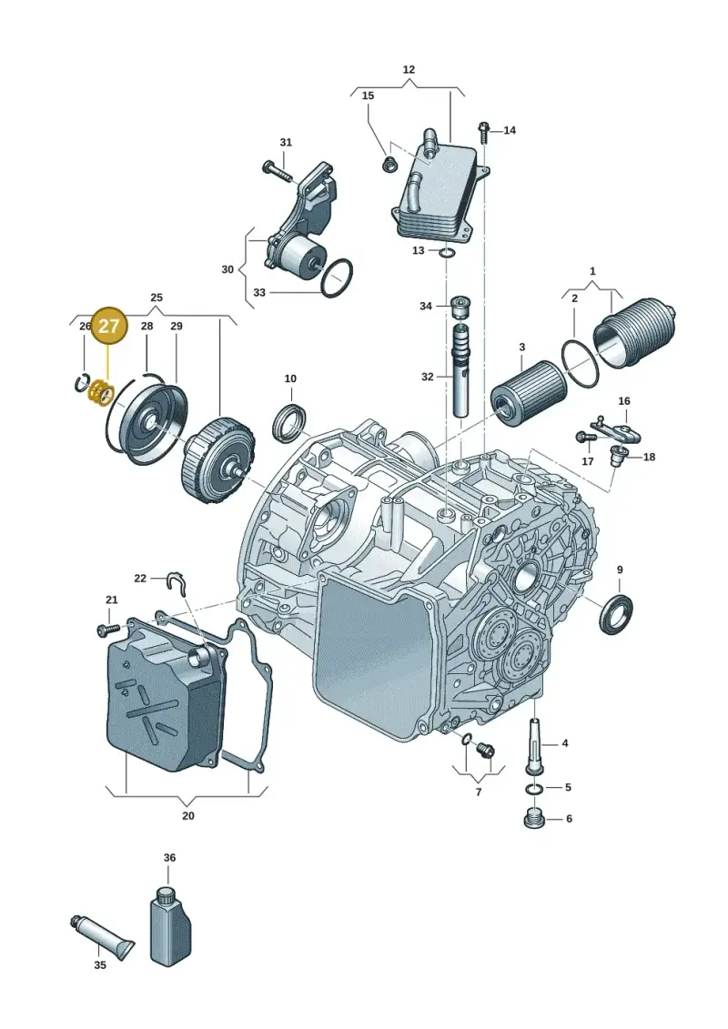 0BH398008 — Volkswagen Passat estate (2023-) diagram 7t0301590, position 27