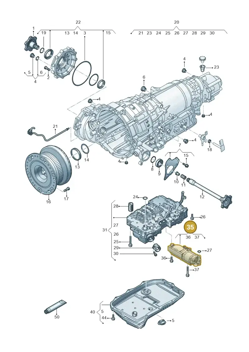 0BL325585 — Volkswagen Touareg (2017-2023) diagram 439300250, position 35