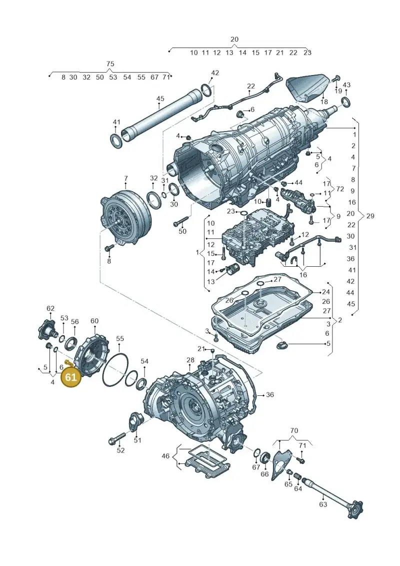 0BL398747B — Volkswagen Touareg (2017-2023) diagram 439300210, position 61