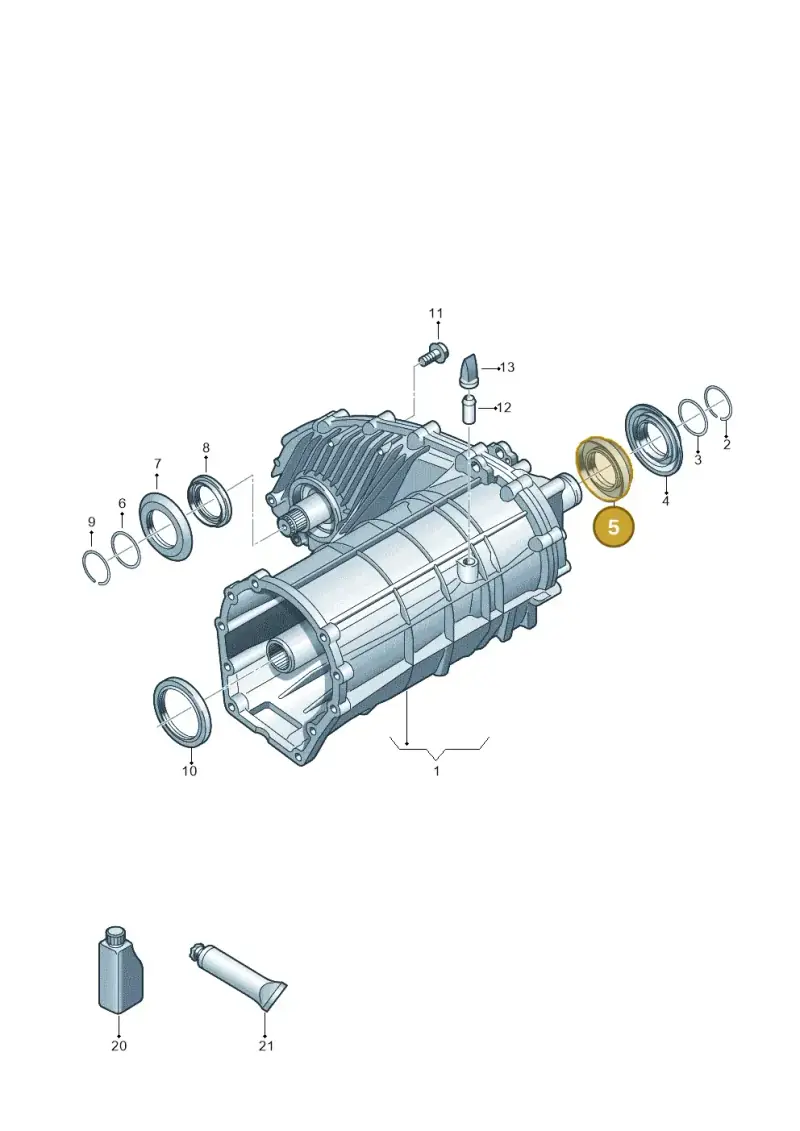 0BU321199 — Volkswagen Touareg (2010-2012) diagram 693341150, position 5