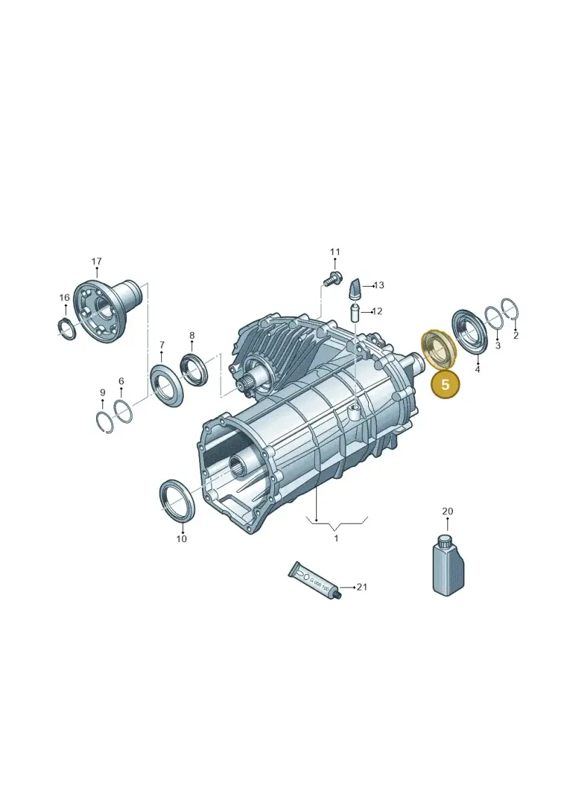 0BU321199 — Volkswagen Touareg BlueMotion (2014-2018) diagram 748341150, position 5