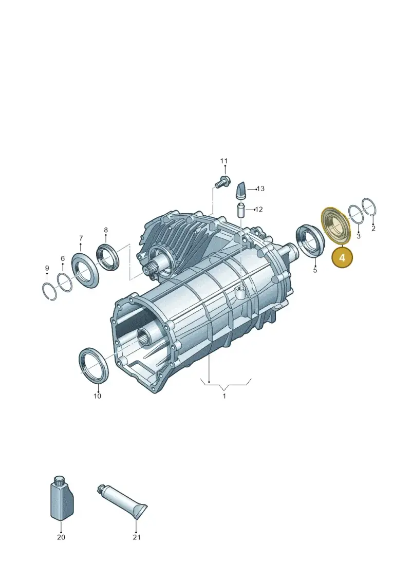 0BU409375 — Volkswagen Touareg (2010-2012) diagram 693341150, position 4