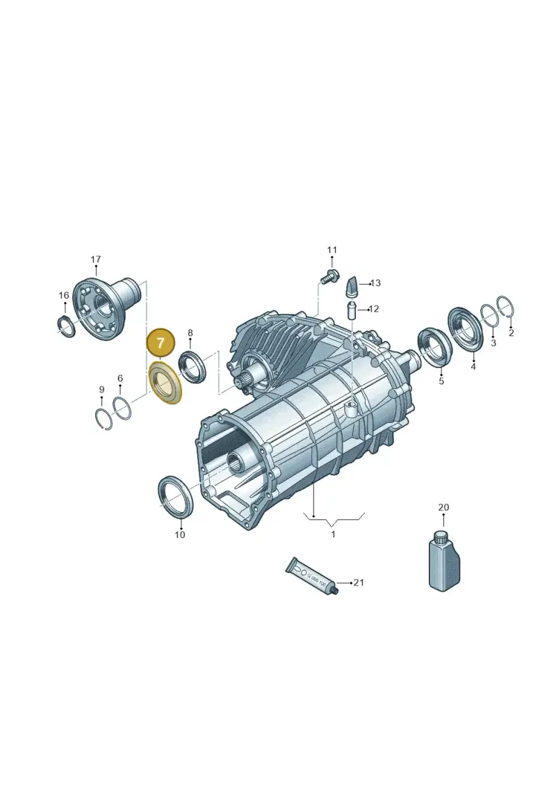 0BU409375B — Volkswagen Touareg BlueMotion (2014-2018) diagram 748341150, position 7
