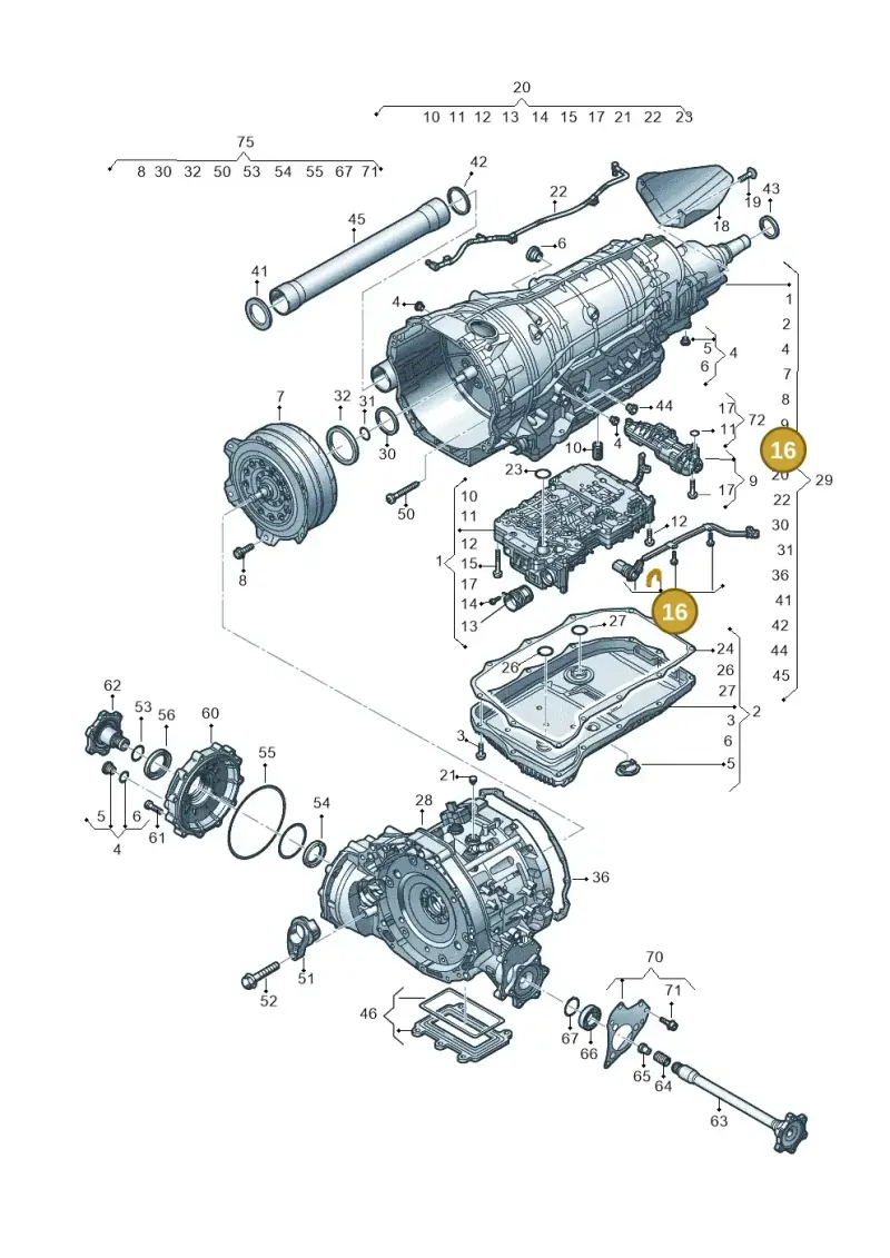 0BW927363B — Volkswagen Touareg (2017-2023) diagram 439300210, position 16
