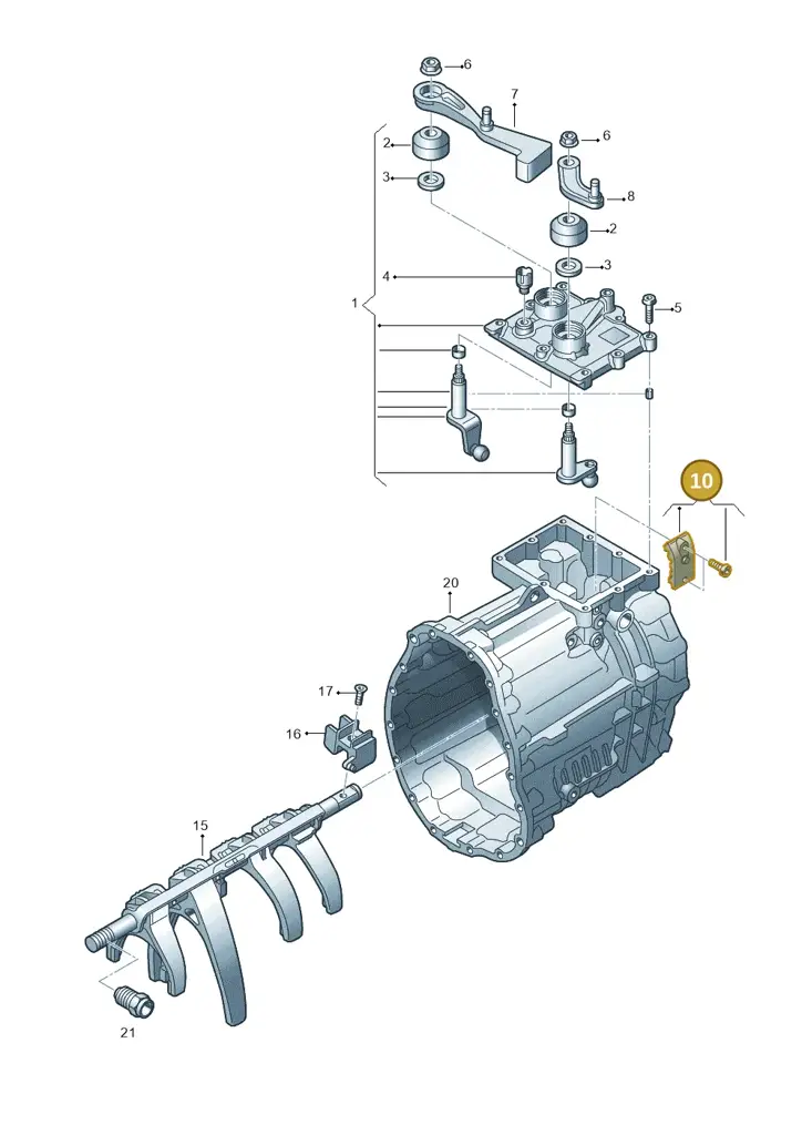 0C6311332 — Volkswagen Amarok twin cab (2012-2016) diagram 683311800, position 10