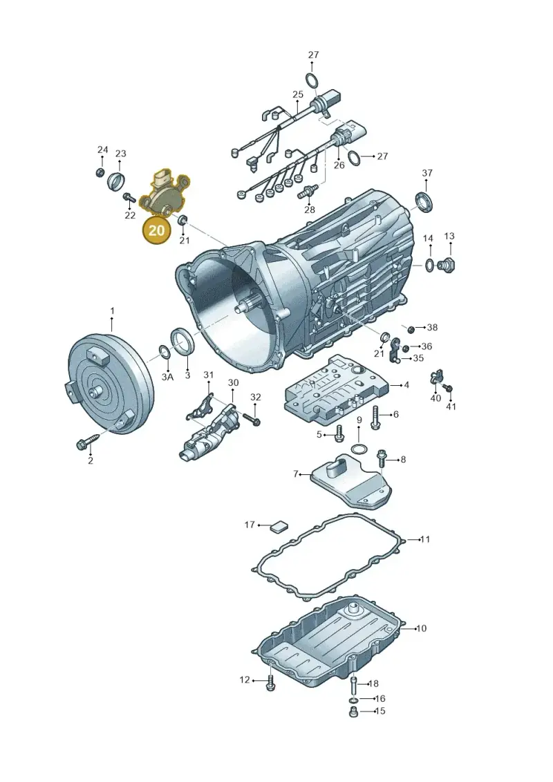 0C8919823 — Volkswagen Touareg BlueMotion (2014-2018) diagram 693321600, position 20