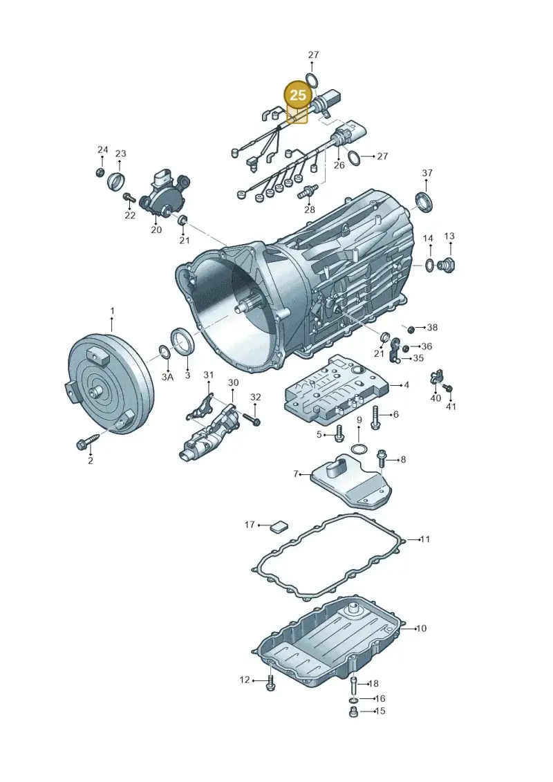 0C8927363A — Volkswagen Touareg BlueMotion (2014-2018) diagram 693321600, position 25