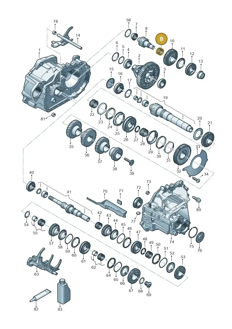 0C9311525B — Volkswagen Caddy Maxi Kombi (2020-2024) diagram 5h0311150, position 9