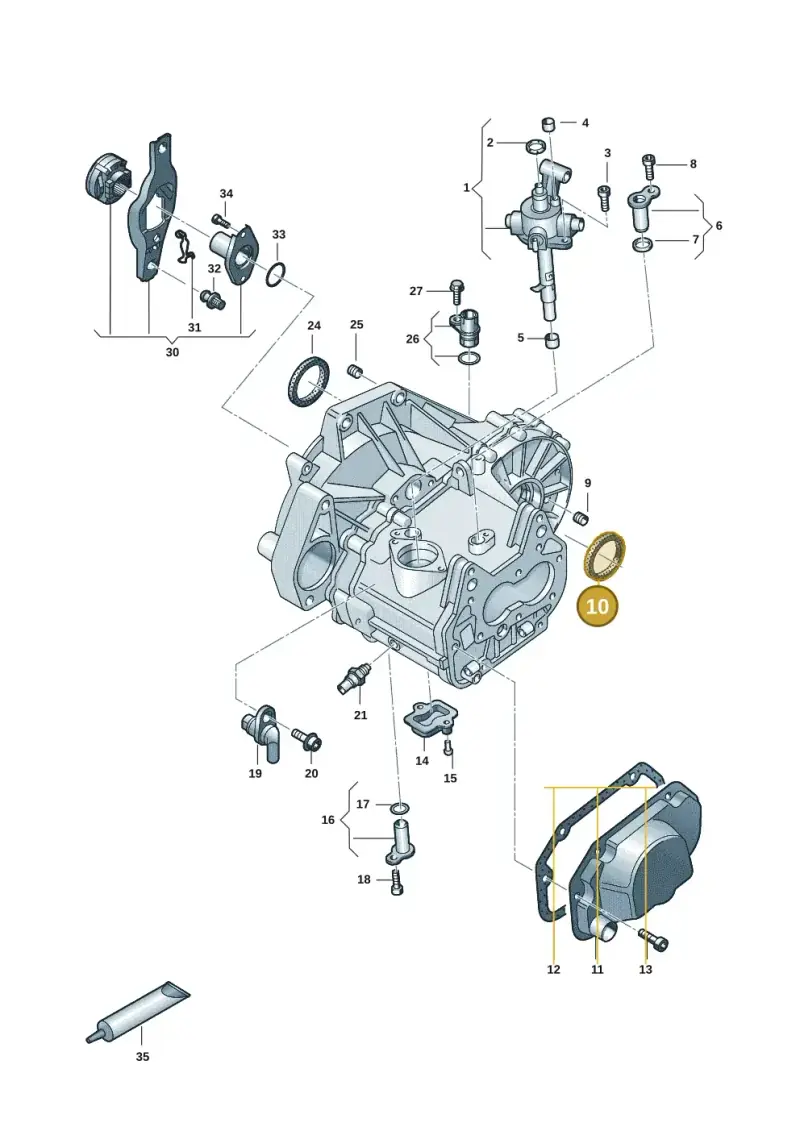0CF409189C — Volkswagen Taigo (2021-2024) diagram 2f0301110, position 10