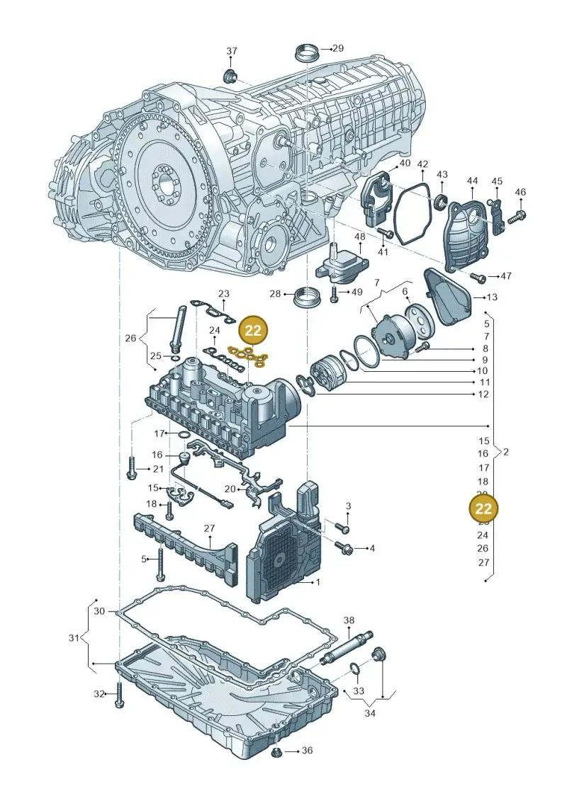 0CK325443 — Volkswagen Phideon (2016-2023) diagram 251325400, position 22